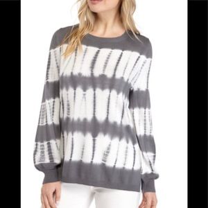 Fever tie dye sweater NWT gray and white NEW!